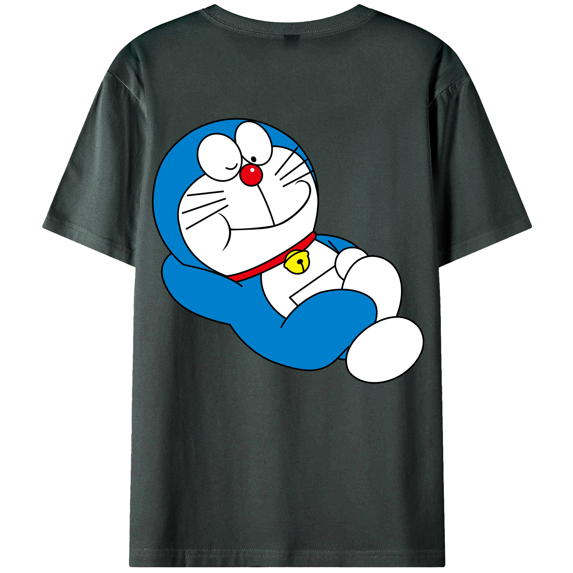 （画像用） ドラえもん Doraemon 綿100％ メンズ半袖Tシャツ（バックプリント） 通気性